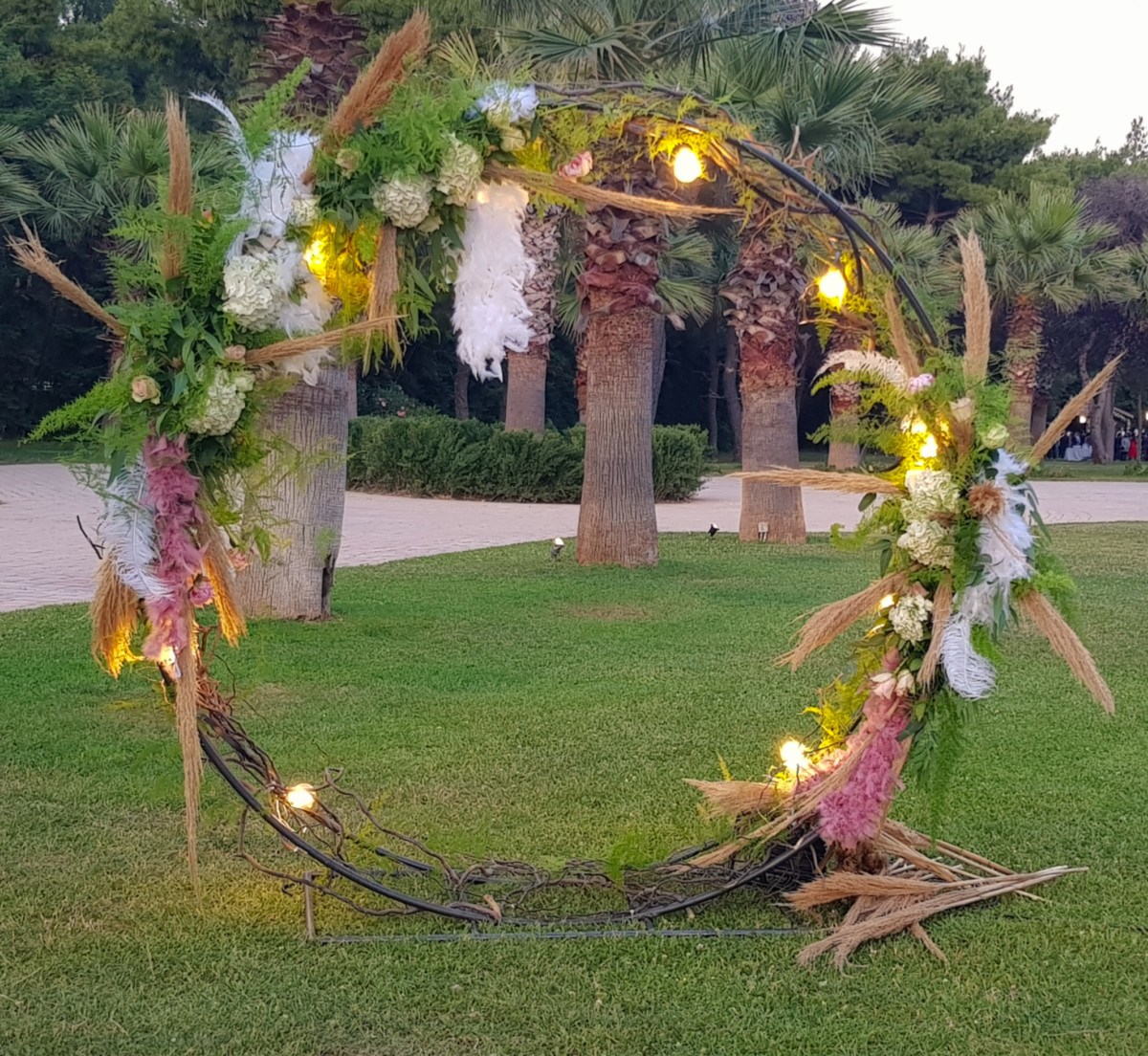 Wedding Reception Flower Circle