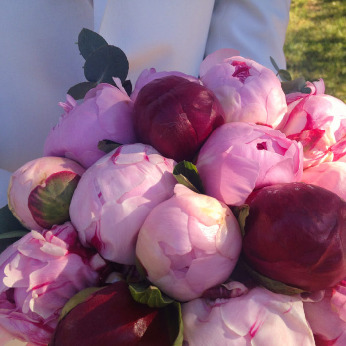 Bridal Bouquet Peonies Red