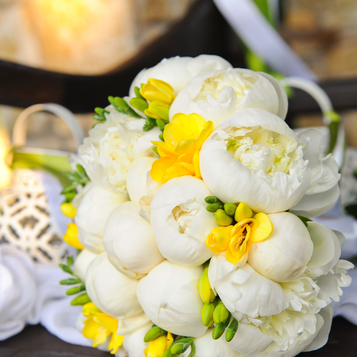 Bridal Bouquet Peonies & Freesia