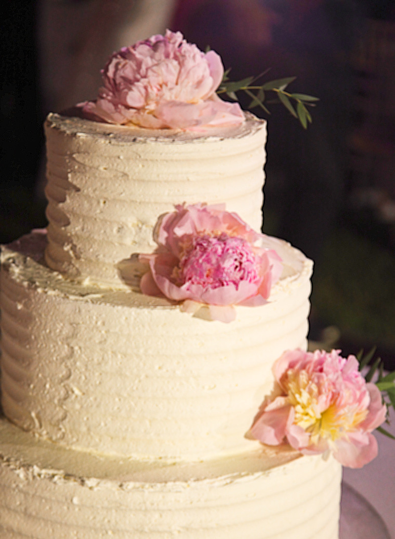 Wedding Cake Decoration Pink Peonies