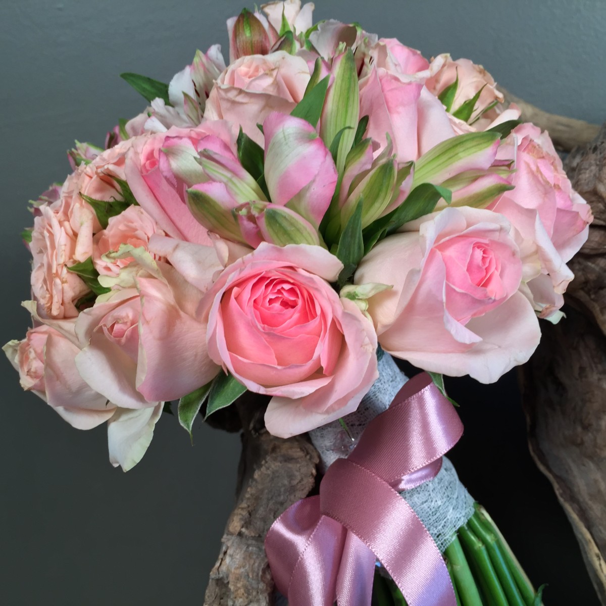 Bridal Bouquet Pink Alstroemeria