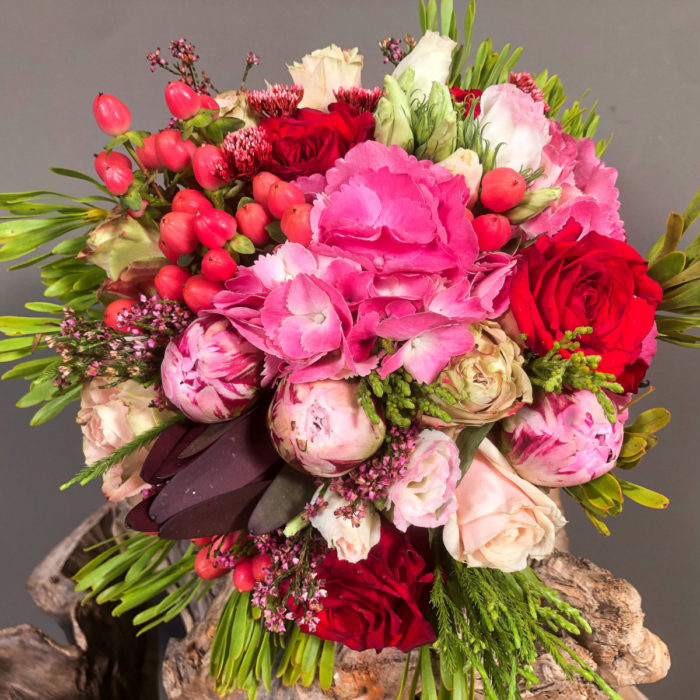 Bridal Bouquet Leucadendron Hydrangeas