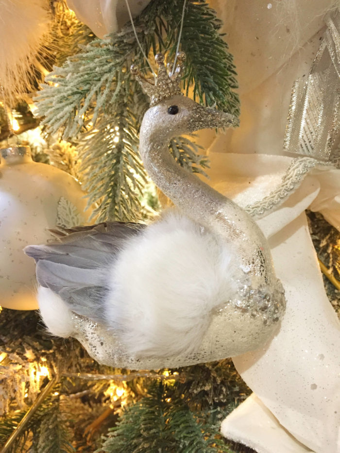 Christmas Ornament Swan Fur