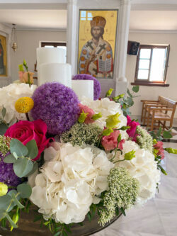 Λαμπάδες Γάμου Μανουάλια Λουλούδια Boho Ύφος