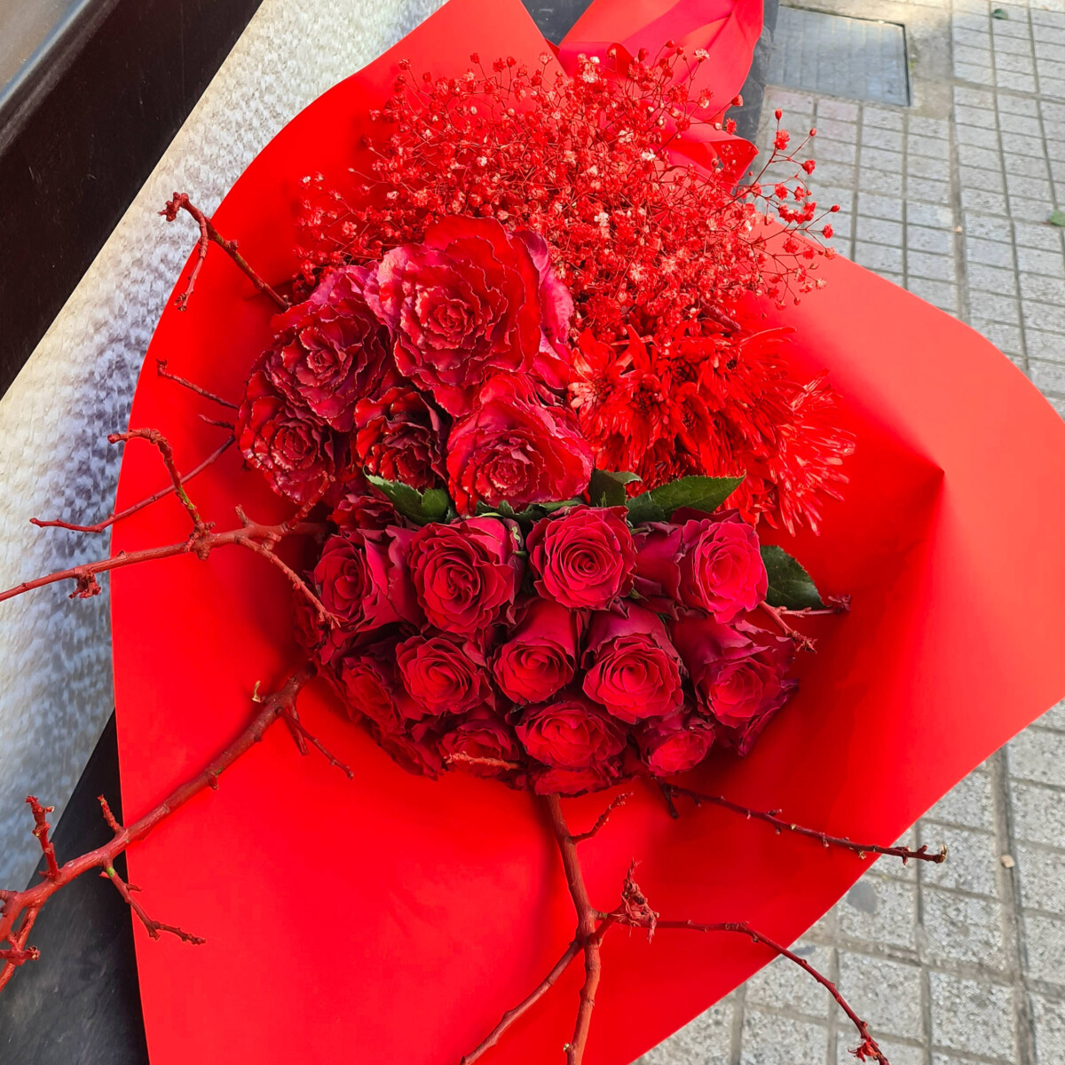 Μπουκέτο Κόκκινα Λουλούδια