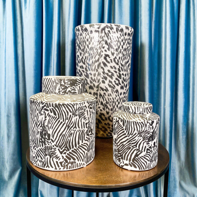 Dining Room Decoration Zebra Pattern Vases