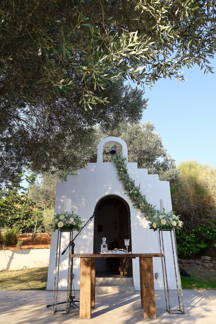 Greek Orthodox Wedding Decoration Olive White Flowers
