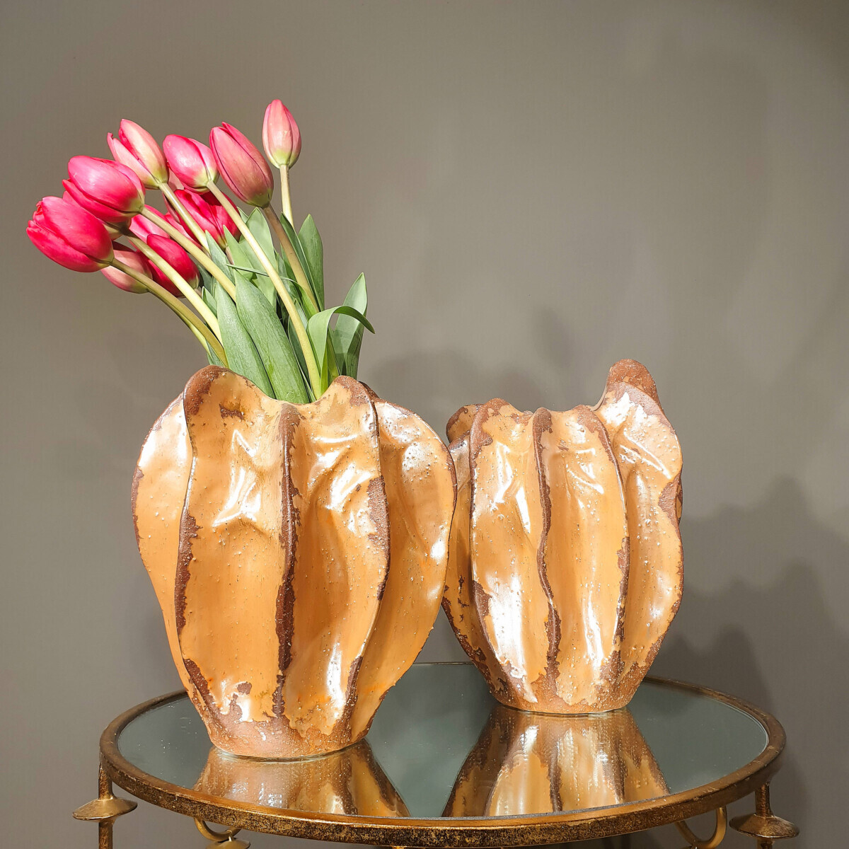 Vases Decorative Red Tulips