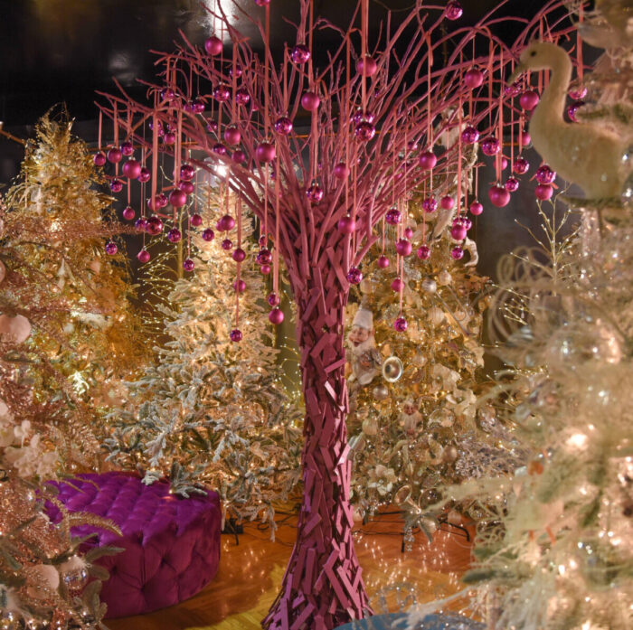 Christmas Tree Wooden Pink
