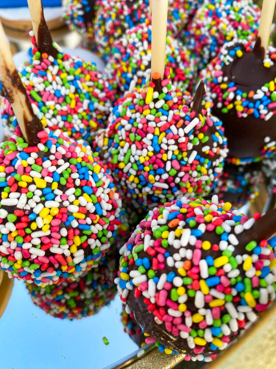Christening Candy Bar Cake Pops Colorful Truffle