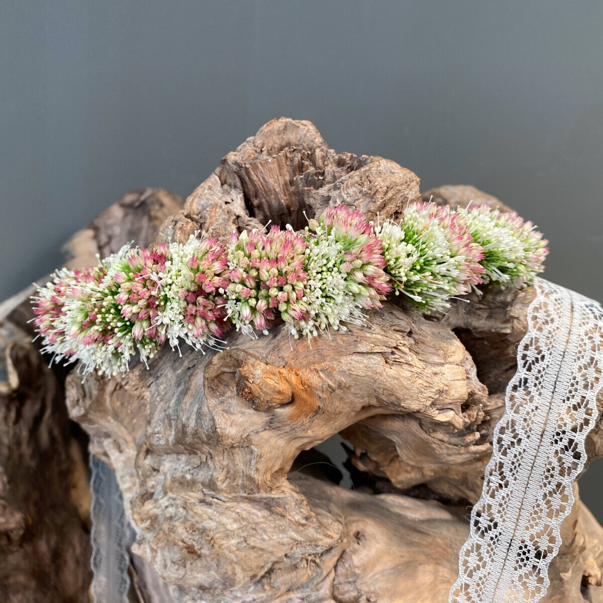 Bridal Hair Wreath Sedum Trachelium