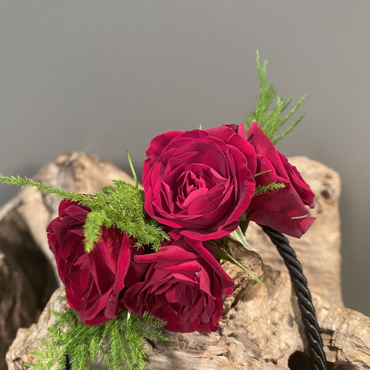 Bridal Coif Red Roses